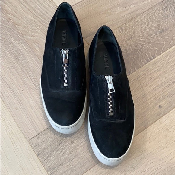 Vince Shoes - Vince Black Zip Up Sneakers